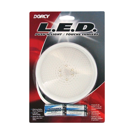 Dorcy Dorcy Push N' Light Manual Battery Powered Round LED Push Light 41-1077